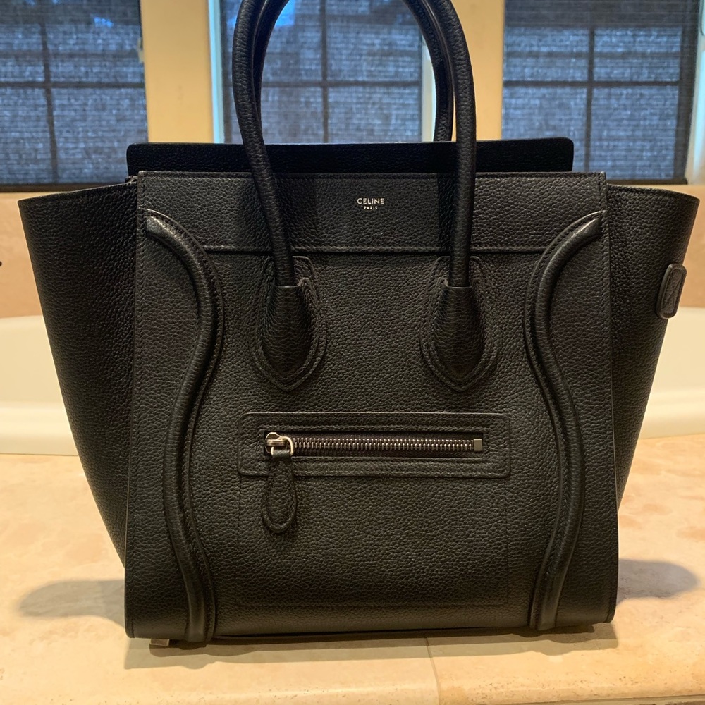 Celine black luggage tote